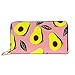 Produktbild JHGFG Mode Handtasche Reißverschluss Brieftasche Sommergrün Nahtloses Muster Avocado Print Telefon Clutch Geldbörse Abendkupplung Blocking Leder Brieftasche Multi Card Orga
