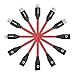 LinkOn 3 in 1 USB Universal Adapters Set 4"/10cm Cable Connectors for Converting All Standards with Charging and Data/Sync Option Combo Type C, iPhone/iPad, Micro Ports Multiple Devices Kit (Red)