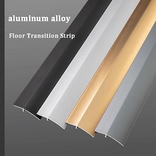 Aluminium Edging Trim Strip, Floor Transition Strips, Threshold Transition Strip for Uneven Floor to Tile, Door Strip Floor Strip 10-20mm Thresholds Reducer (Color : Titanium Gold)