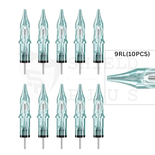 Image of 9RL Round Liner Tattoo Cartridges - Shield Plus Sterile & Disposable (10-Count)