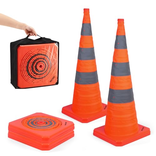 Collapsible Traffic Safety Cones 2 Pack, 36 inch
