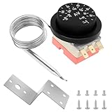 PTMTFYL 32-248'F Adjustable Electric Radiator Cooling Fan Thermostat Controller Switch with Temperature Control Probe, Adjustable 0-120°C Heating/Cooling for Automotive Car Truck RV