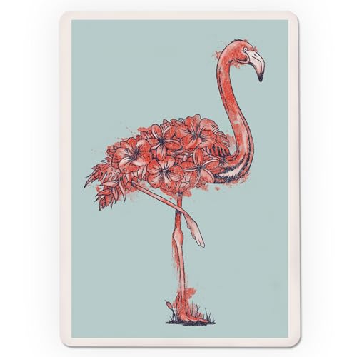 Juego de 52 naipes tamaño póker con flamencos y flores miniatura 3