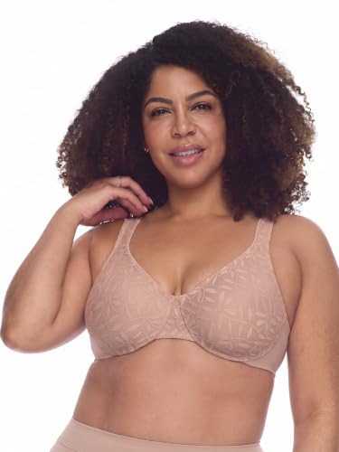 Image of Olga Women's Sheer Leaves Minimizer Bra