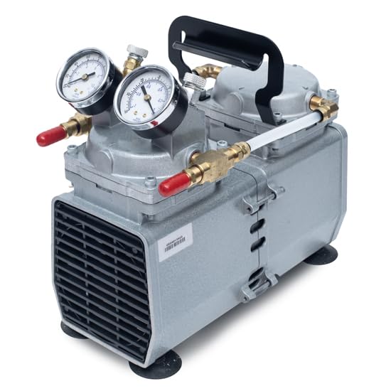 Gast DAA-V715-EB High-Capacity Electric Vacuum Pump, Gauge/Reg; 2.2 cfm/25.5"Hg-60 psi/115V