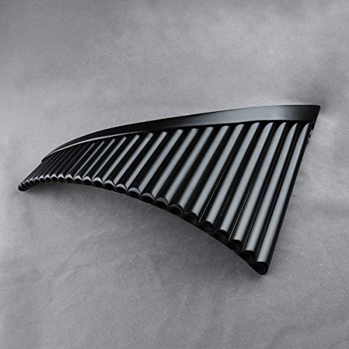 25 Pipes C Key Professional Black Pan Flute Chinese Traditional Musical Instrument Pan Pipes Easy to Learn with Exquisite Brown Pan Pipes Flute and Black Leather Bag (Right Hand Pan Flute)