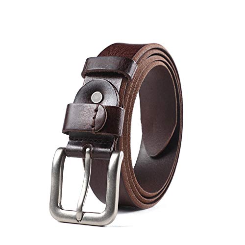 Ceinture d'hommes rétro décontractée avec boucle à ardillon souple 110cm