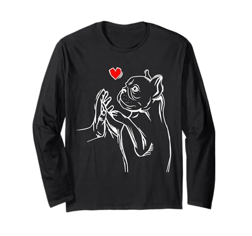 Bulldog francese Love Frenchie Mistress Idea regalo Maglia a Manica