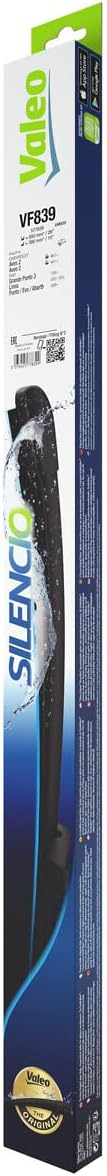 VALEO Silencio Wiper - VF839 - Kit of High Performance, Superior Road Visibility, Easy Installation Original Flat Blades 650mm/380mm - Front - Set of 2 Wiper Blades - 577839