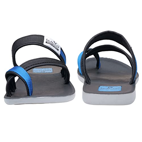 Image of Walkaroo Mens Sandal Black Blue Sandals - 6 UK (GG8210)