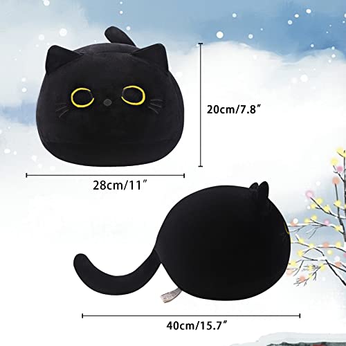 Gato de peluche blanco de 28 cm y cojín de algodón suave para niños 2