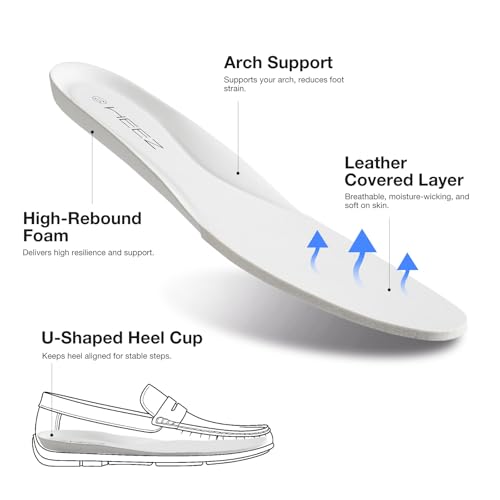 Image of HEEZ Men's Loafers Slip On Dress Shoes Penny Loafers Leather Casual Driving Boat Shoes for Men