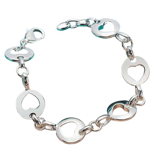 Bracelet 925 six chaînes en cœur complet cadeau idéal femme