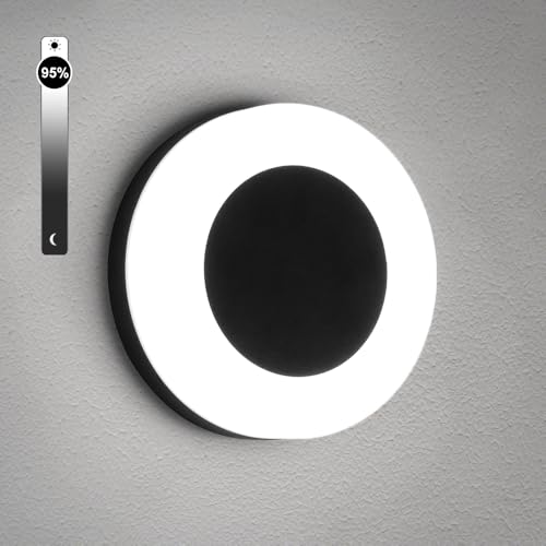 Sytmhoe Applique Murale Pour Exterieur à Led Dimmable 6000K 18W CA 85-265V, Aluminium Lumiere Mur Exterieur Moderne Ip65 Étanche, Plafonnier Extérieur...
