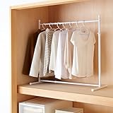 HEIAN SHINDO ハンガーラック 押入れ収納 シングル 縦横伸縮 ホワイト 幅75~130cm 高さ81~110cm 奥行40cm 耐荷重15kg OHW-10 平安伸銅工業