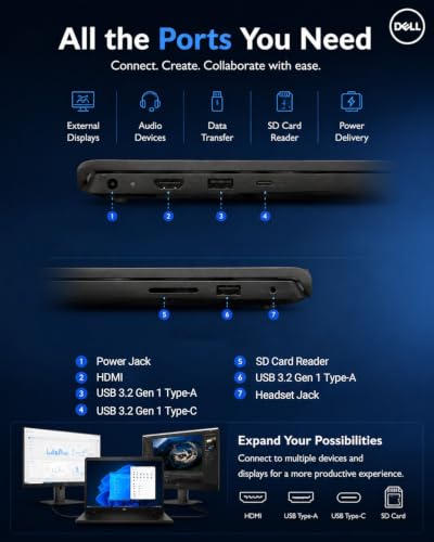 Image of Dell 15.6 inch Touchscreen Laptop, Core i5-1334U, 8GB RAM, 256GB SSD | FHD touch display; 10-core Intel processor; Wi-Fi 6 and numeric keypad for work, study and everyday use