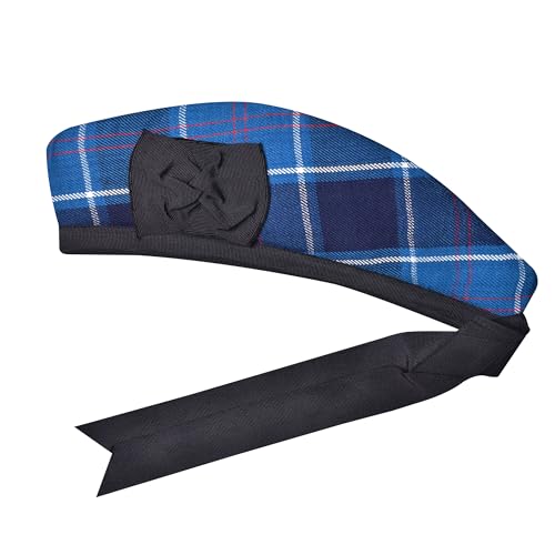 Image of Glengarry Cap-Traditional Scottish Hat, Acrylic Wool Tartan Glengarry hat, Kilts /Bagpipes Accessories