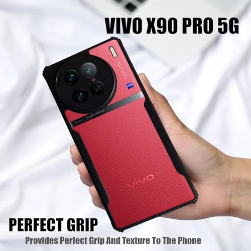Image of AIBEX Crystal Clear Back Cover Case for Vivo X90 Pro 5G | 360 Degree Protection | Shock Proof Design | Transparent Back Cover Case (PC & TPU, Black Bumper)