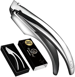 Garlic Press Stainless Steel - No Need to Peel Garlic Mincer for Fine Garlic - Detachable for Easy Cleaning - Garlic Presser and Masher - Garlic Crusher 5 Year Warranty