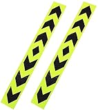JUZZQ Exterior Stickers Decals Emblem Decor for Cars Auto 2pcs Reflective Hazard Warning Tape Sticke
