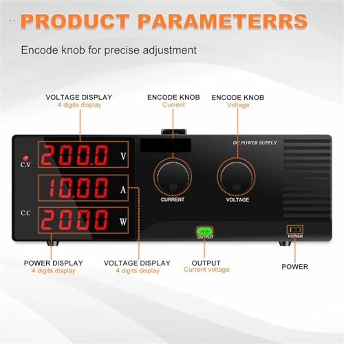 Alimentation de banc CC programmable et source de laboratoire stabilisée haute puissance réglable - 3