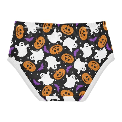 Little Girl Underwear Toddler Panties Kids Undies Halloween Ghost Pumpkin Soft Cotton Briefs 2T-8Y2