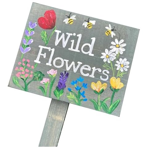 Personalised Wild Flowers Garden Plaque & Stake Cover