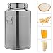 20 Gallon 304 Stainless Steel Barrel with Locking Lid, 76 Liter Ice Bucket & Milk Can for Beverage Storage, Farm, Restaurant, Commercial Kitchen Use