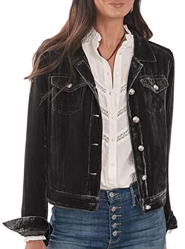 futurino Women's Solid Long Sleeve Velvet Jacket Cardigan Coat with Pocket Coat Future Women's Solid Long Sleeve Velvet