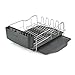Polder KTH-615 Dish Rack, 4 PC Combo– Advantage System Includes Rack, Drain Tray, Removable Drying Tray & Cutlery Holder – Stainless Steel & Plastic
