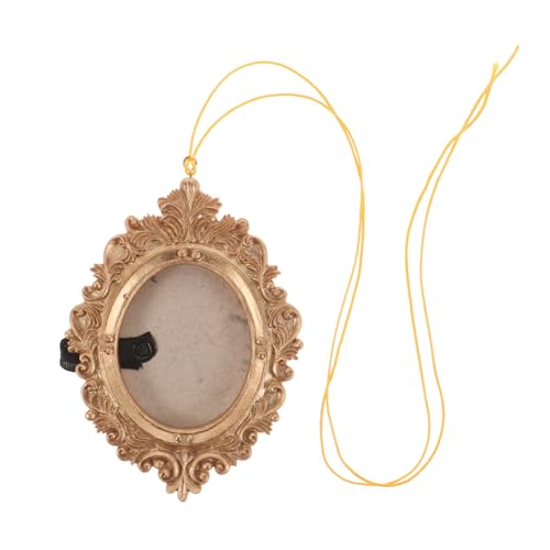 CVUTOVO Marco Colgante Navideño Mini de Resina Segura para Fotos Familiares Decoración Árbol Navidad Compacto y Resistente Adorno Creativo para Fiesta y Hogar