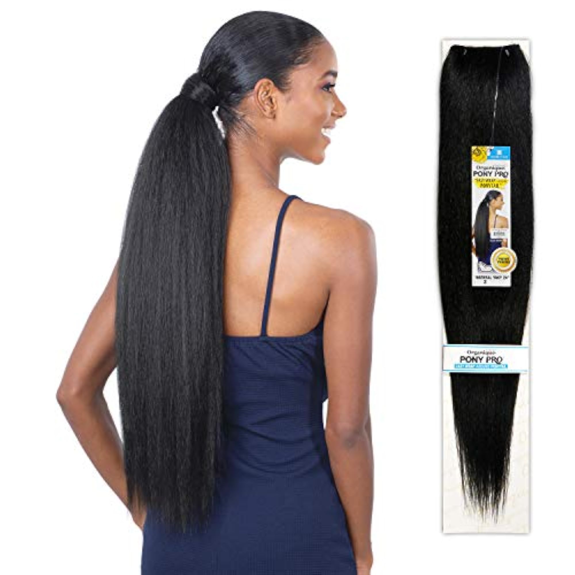 Synthetic Pony Pro Wrap Around Ponytail Extension, Natural Yaky 24"