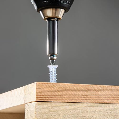 100 Stück Euroschrauben, 6.3 x 13 mm Universalschraube Senkkopf, Kohlenstoffstahl Möbelschrauben, Spezialschraube Senkkopf für Schubladen, Möbel Scharniere, Schubladenschienen