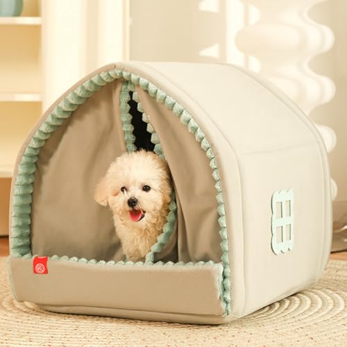 ペットドーム ペットベッド 猫 ハウス 犬 保温防寒 変形しにくい ペット用品 お洒落 あったか 快適 可愛い ドーム型 簡単お手入れ 2way 休憩所 昼寝 安定した ストレス解消 噛み耐え L:56*51*51CM(推奨体重:15kg以内)