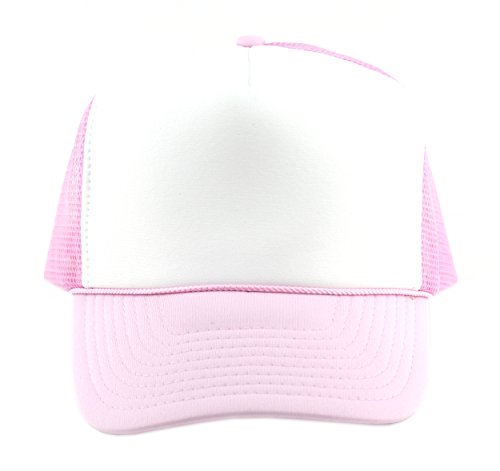 Image of NYFASHION101 Plain Mesh Trucker Hat - Breathable 6-Panel Daily Snapback Cap, Customizable Ideal for DIY Embroidery & Patches