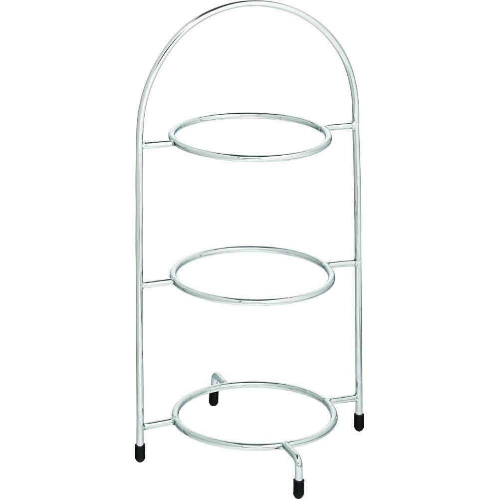 Utopia Silver Chrome Three Tier Cake Stand 200Mm