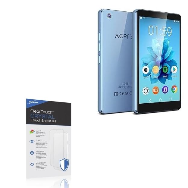 BoxWave Screen Protector Compatible With AGPtek MT06SBL-US (4 in) - ClearTouch Crystal ToughShield 9H (2-Pack), Clear 9H Tough Flexible Film Screen Protector