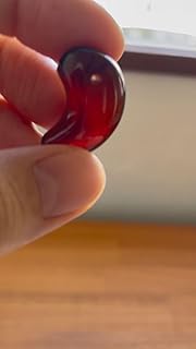 長さ24mm 琥珀 こはく ブルーアンバー 勾玉 お守り 天然石 ペンダントトップ ルース Ambe