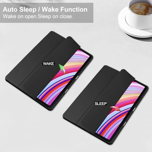 Image of ProElite Cover for Xiaomi Redmi Pad 2 Pro 12.1 inch Cover Case, Smart Flip Case Cover for Xiaomi Redmi Pad 2 Pro 12.1 inch with S Pen Holder, Flowers [Transparent Back]