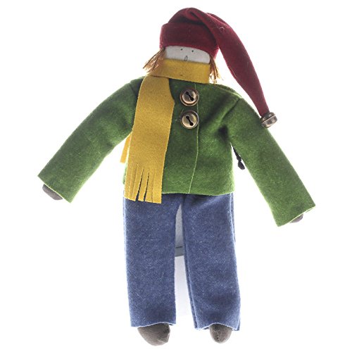 Group of 4 Primitive Design Muslin Winter Dolls for Gifting and Displaying