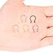 VELCARE 5 Pcs Nose Rings Hoop 20 Gauge Non Piercing Stainless Steel Clip-on Fake Faux Septum Clicker Nose Hoop Ring Piercings Jewelry for Women Men