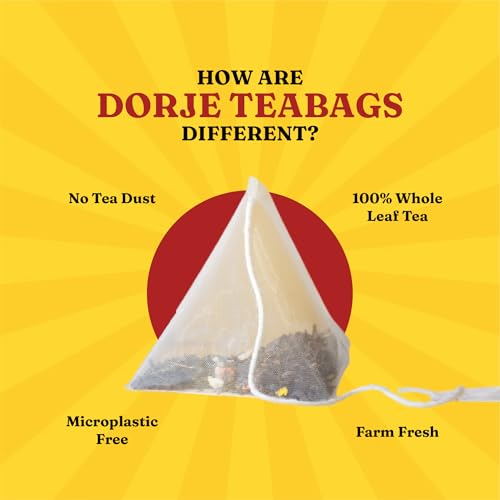 Image of Dorje Teas The Original Chai | 15 Pyramid Teabags (Pack of 1) | Organic Garden Fresh CTC Black Tea | Creamy & Aromatic Kadak Doodh Chai | No Artificial Flavours | 15 Cups