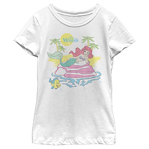 Disney Princess Beachy Ariel Girl's Solid Crew Tee
