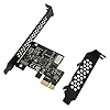 PCIe x1 USB 3.2 Gen 1 Expansion Card for Desktop - 20Pin Type E to Type C Adapter - Black