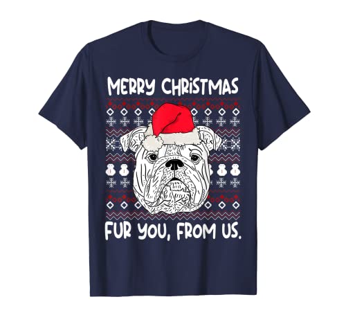 English Bulldog Christmas Funny Birthday Dog Lover Gifts T-Shirt