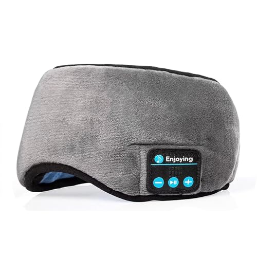 BIGFOX Antifaz de Música Bluetooth 5.0 - Altavoces Estéreo de Alta Definición, Reproducción Inalámbrica Durante 10 Horas, Duermen de Lado, Insomnio, Meditación