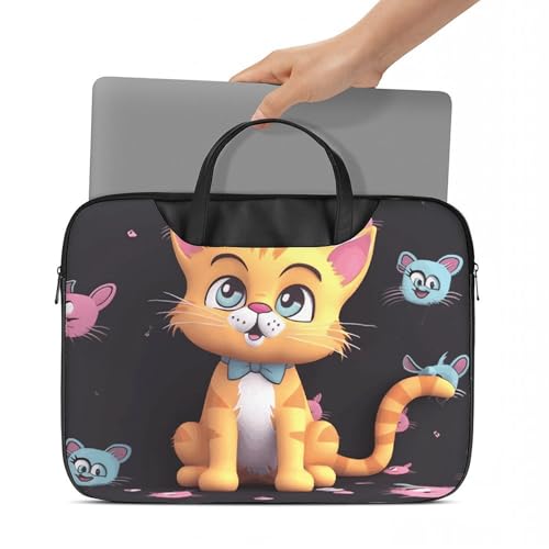 Bolso bandolera impermeable para laptop 17" estilo gato miniatura 6