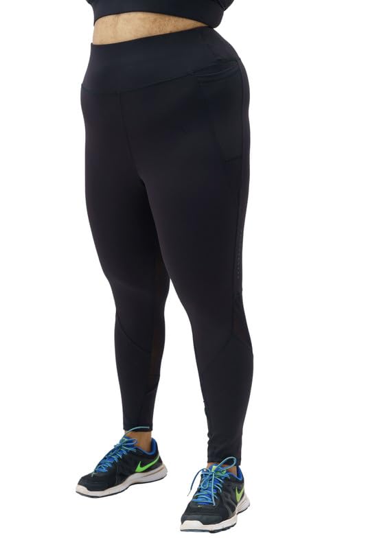 spirit animal High Waisted 7/8 Leggings for Plus Size Women with Pocket | Workout Leggings for Women Plus Size | Gym Wear Mesh Leggings for Women Plus Size | Medium to High Impact Workout Leggings-picture-17