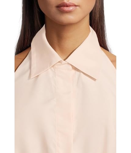Image of Norma Kamali Halter Flared Mini Dress