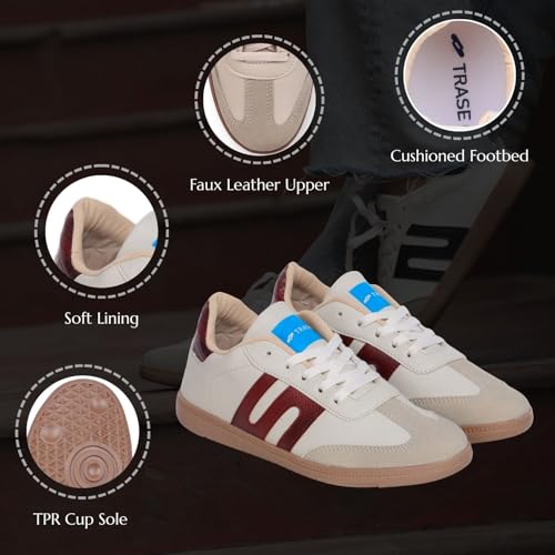 Image of TRASE Casual Sneaker Shoes for Women | Soft Cushioned Insole | Sneakers for Woman | Lightweight | Comfortable | Stylish, Trendy Girls and Women Sneakers with Laces